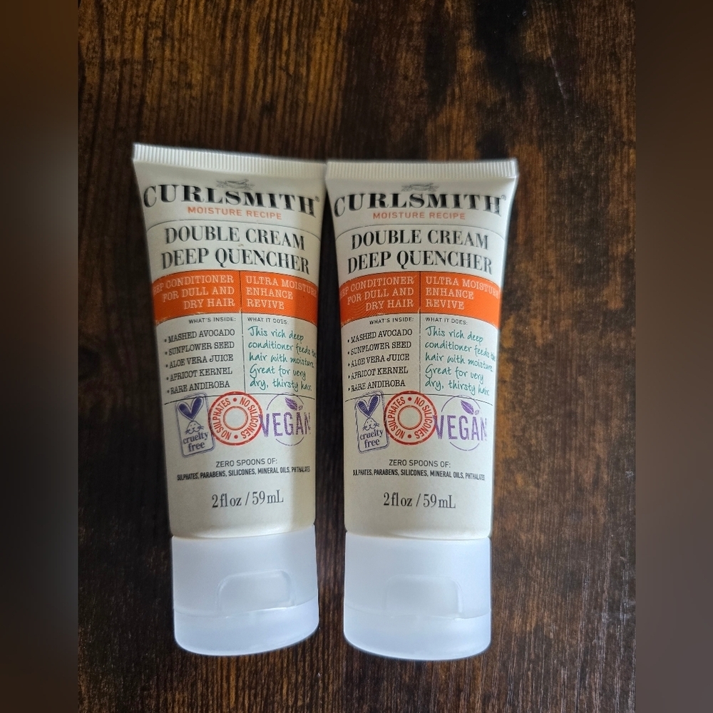 NEW! Curlsmith, Double Cream Deep Quencher - 2fl oz/59ml - BUNDLE of 2!